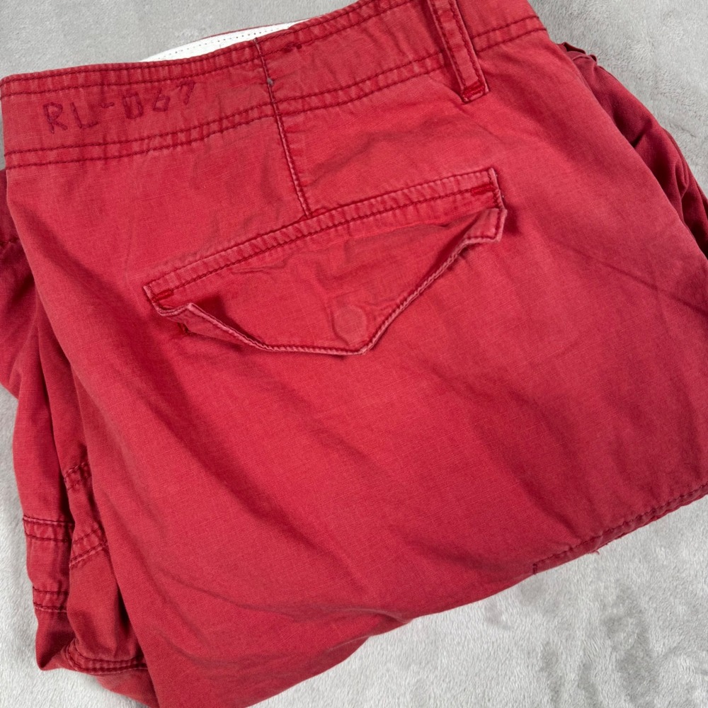 Polo Ralph Lauren Cargo Shorts Mens 38 Red Surplus Fit Military Utility Cotton